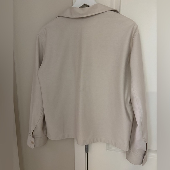 Uniqlo Jersey Relaxed Jacket, Casual Long Sleeve, Natural Beige Size Medium - Picture 6 of 9